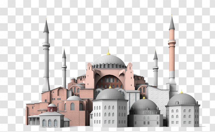 Hagia Sophia Sultan Ahmed Mosque Fall Of Constantinople Clip Art - Building - Castle Photos Transparent PNG