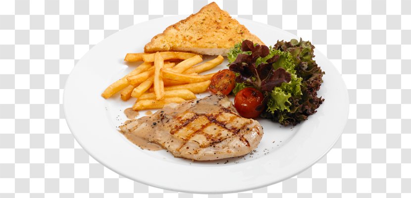 French Fries Full Breakfast Mixed Grill Steak Frites Vegetarian Cuisine - American Food - Pepper Chicken Transparent PNG