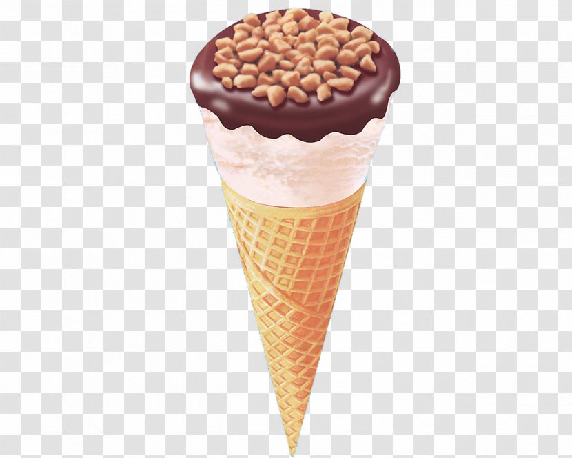 Ice Cream Cone - Dessert - Vector Transparent PNG