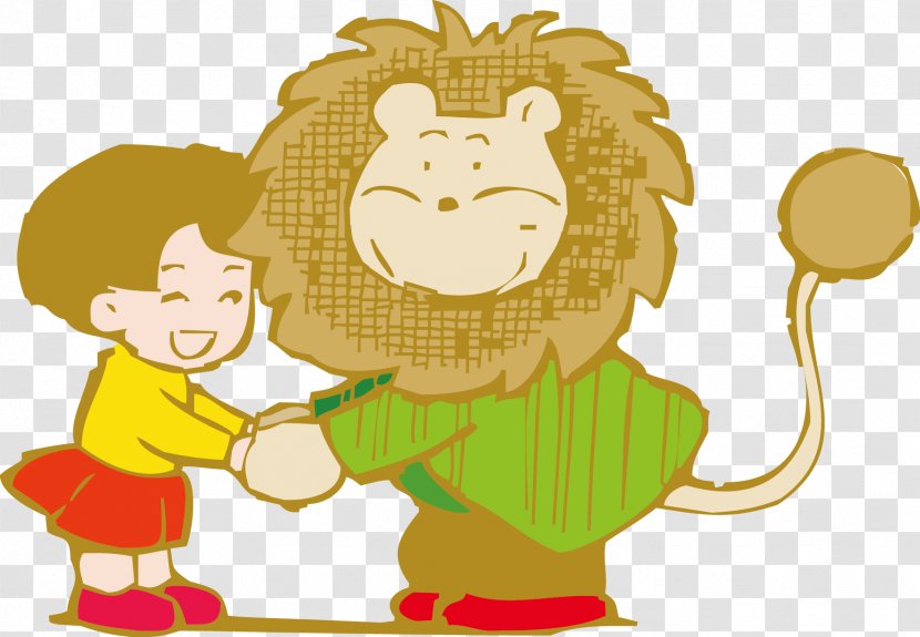 Cartoon Lion Q-version Illustration - Male - Little And Child Transparent PNG