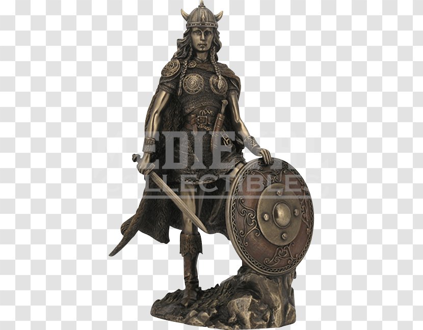 Bronze Sculpture Valkyrie Statue Frigga - Norse Mythology - Freyja Transparent PNG
