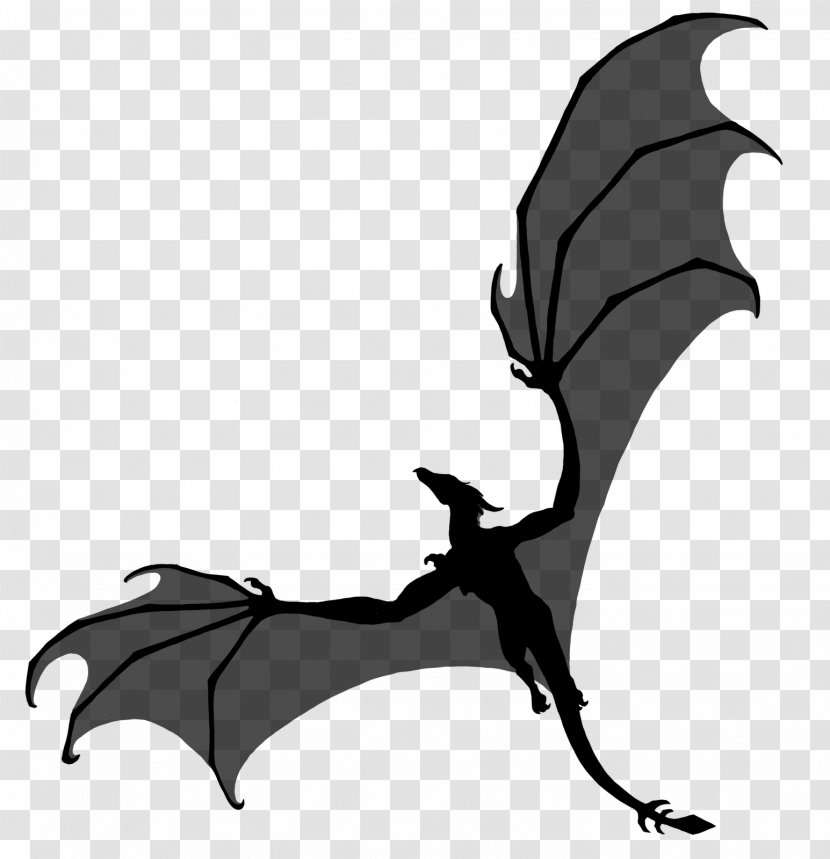 Silhouette Dragon - Branch - Fly Transparent PNG