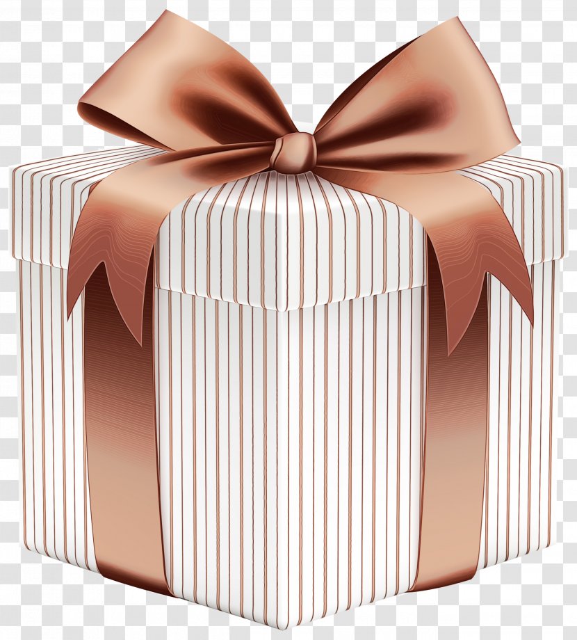 Present Ribbon - Beige Transparent PNG