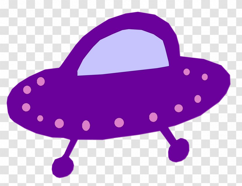 Ufo Cartoon - Unidentified Flying Object - Purple Violet Transparent PNG