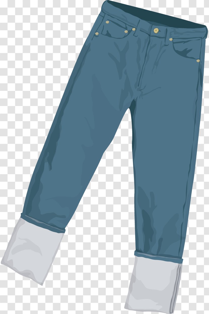 Jeans Denim Trousers - Men's Vector Winter Clothes Transparent PNG