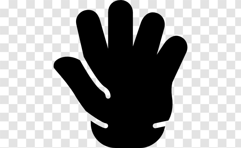 Finger Silhouette Black Glove Clip Art - And White Transparent PNG