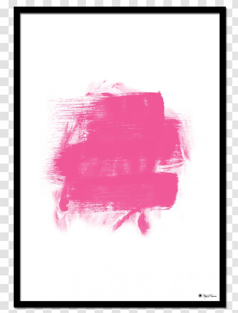 Abstract Art Poster - Magenta - Brush Pink Transparent PNG