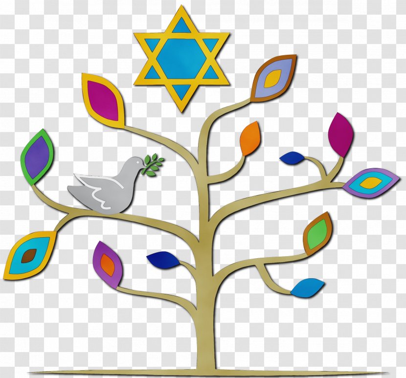 Jewish People - Watercolor - Plant Branch Transparent PNG