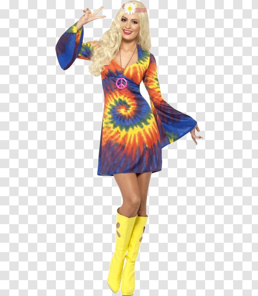 1960s 1970s Costume Party Hippie - Dress Transparent PNG