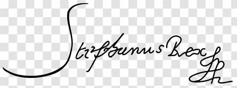 King Báthory Family Poland Államközösség Signature - Calligraphy Transparent PNG