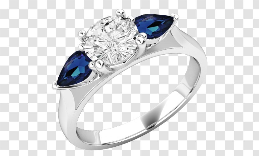 Sapphire Ring Brilliant Diamond Cut Transparent PNG
