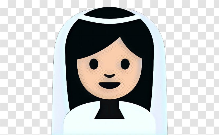 Face Cartoon Facial Expression Cheek Head - Black Hair Nose Transparent PNG