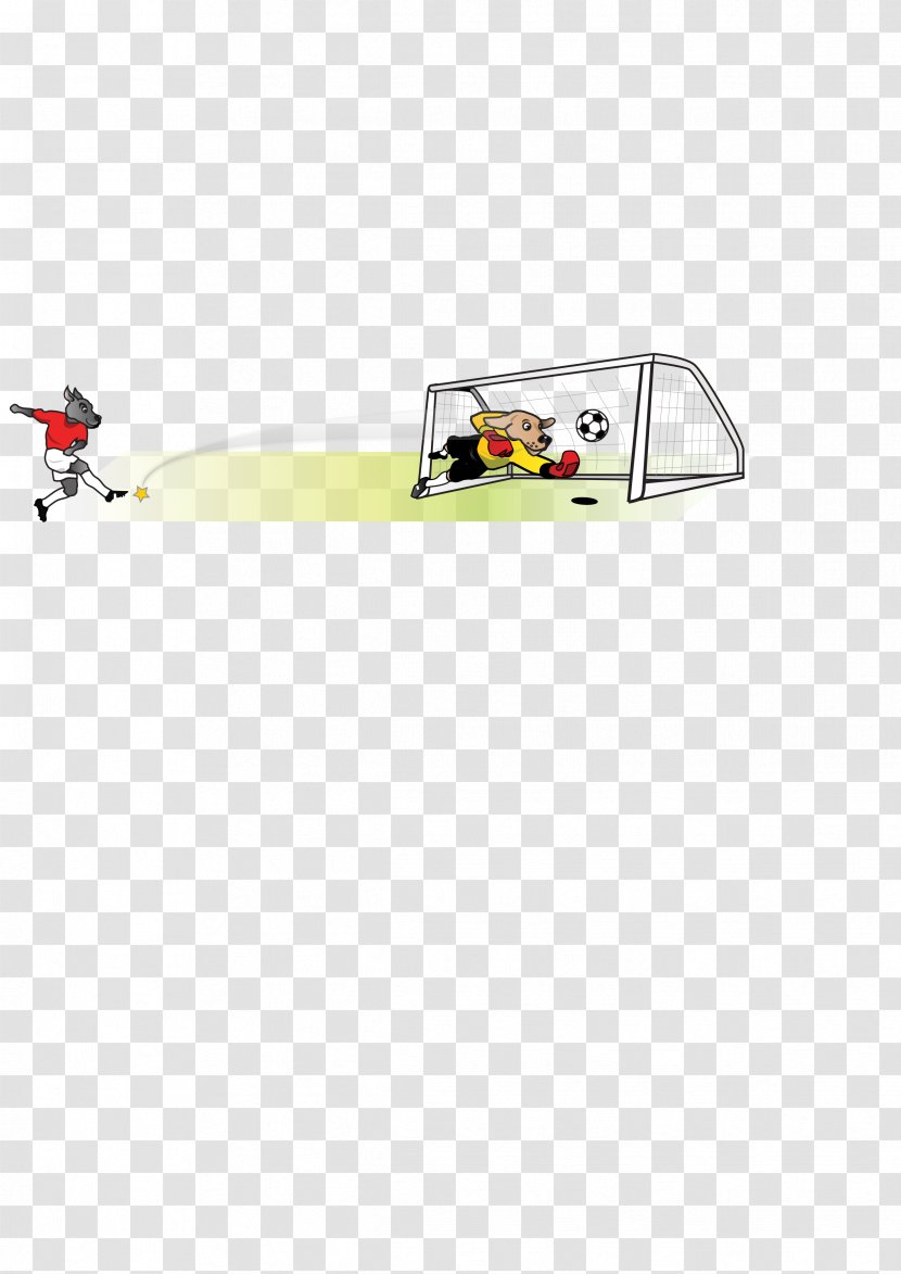 Dog Football Goal Kick Clip Art - Yellow Transparent PNG