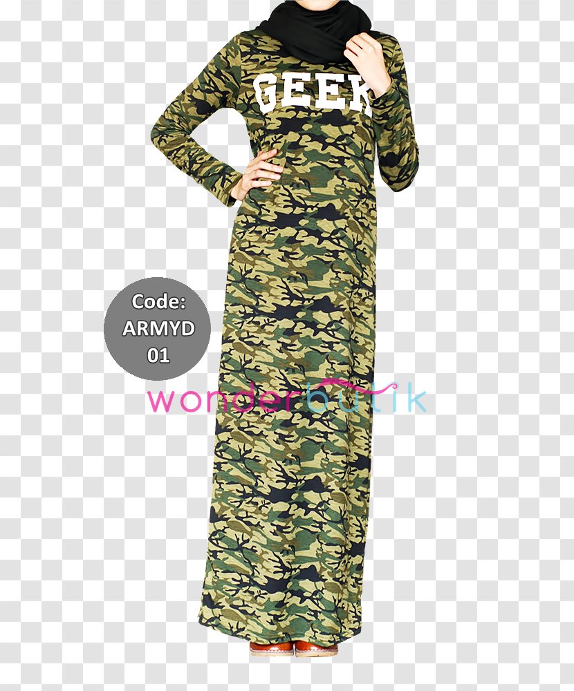 Maxi Dress Camouflage Baju Kurung Shawl - Sleeve Transparent PNG