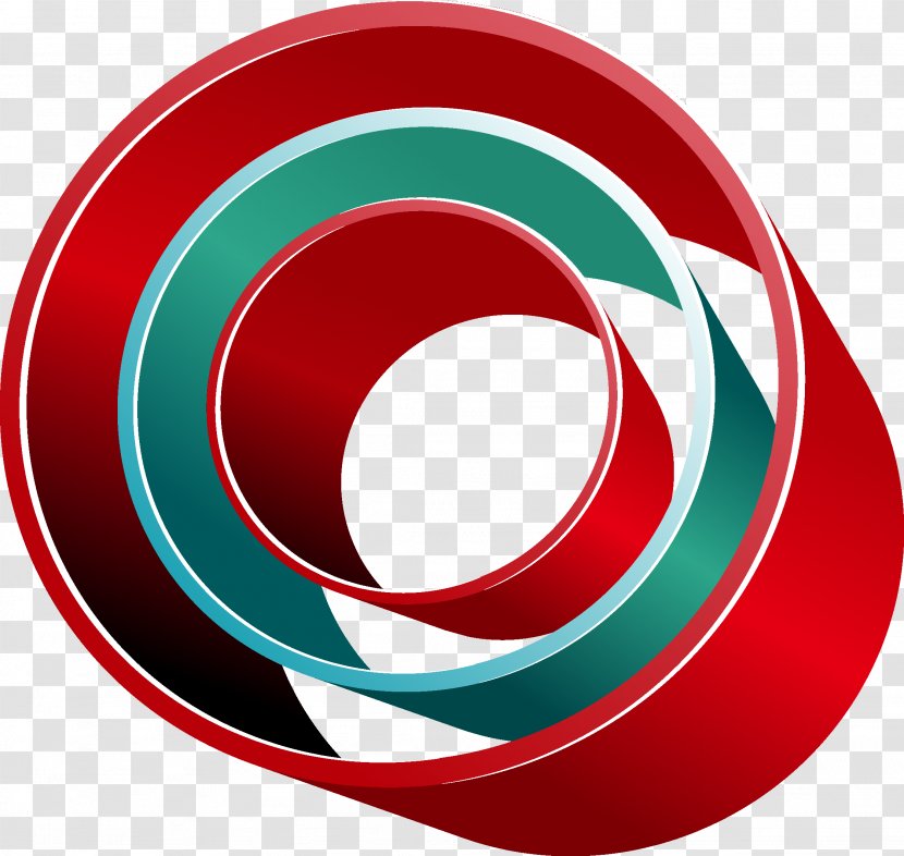 Paper Circle Logo Infographic - Spiral - Three-dimensional Ring Transparent PNG