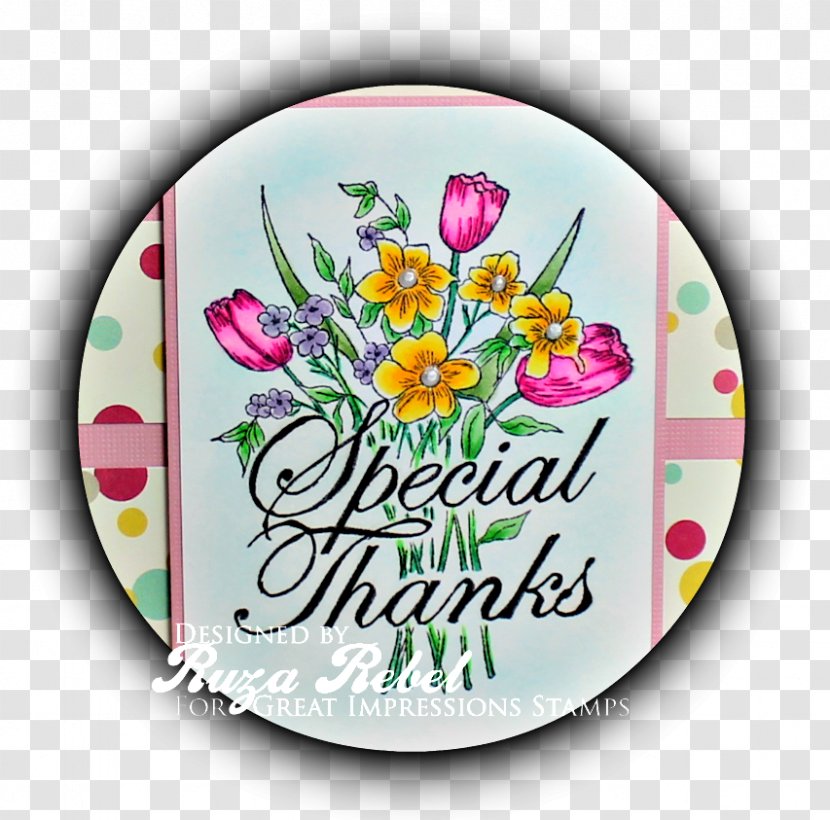 Flower Font - Plate - Special Thanks Transparent PNG