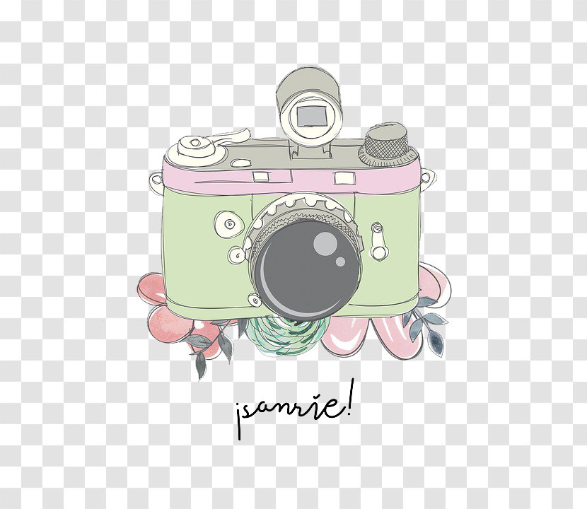 Camera Photography Illustration - Pink - Camera,SLR,Micro Single,Hand Painted Transparent PNG