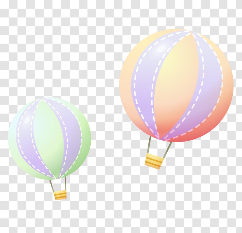 Hot Air Balloon - Simple Striped Picture Transparent PNG