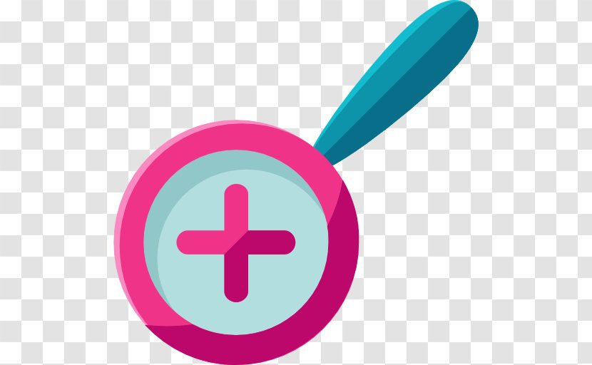 Magnifying Glass User Interface Icon - Magenta - A Purple Transparent PNG