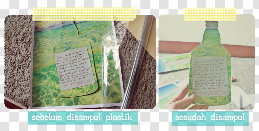 Message In A Bottle Scrapbooking Paper Transparent PNG