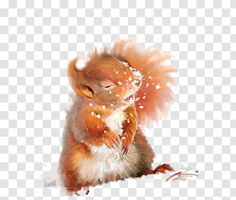 Squirrel Watercolor Painting Drawing Art - Whiskers Transparent PNG