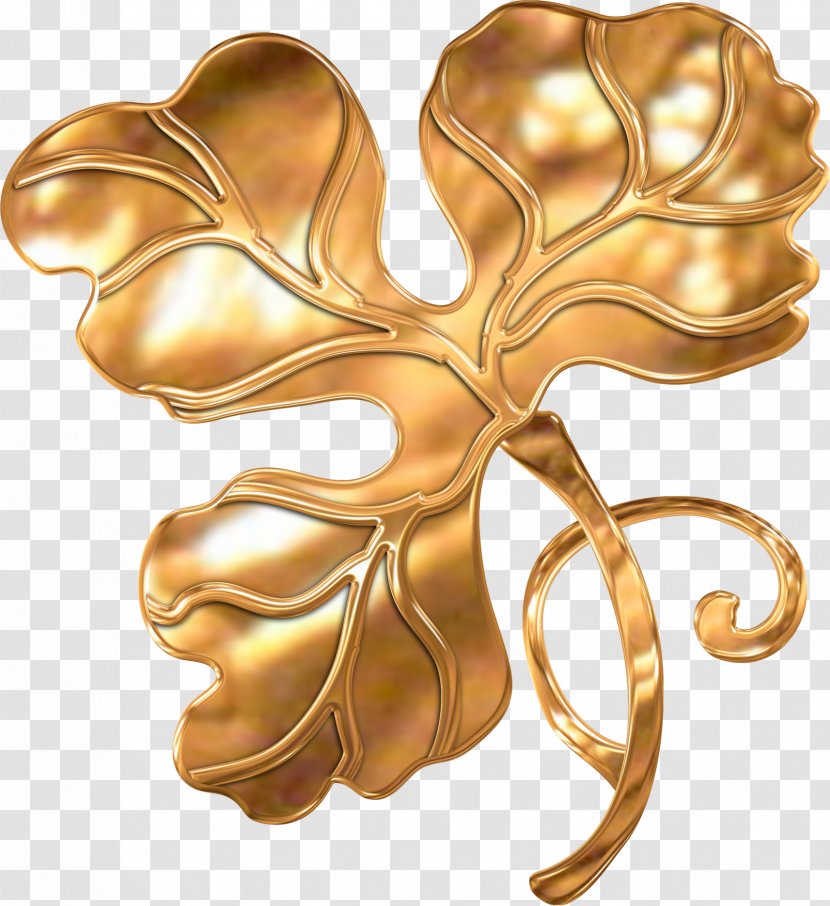 Gold Raster Graphics Leaf Common Ivy Clip Art - Digital Image - Flower Transparent PNG
