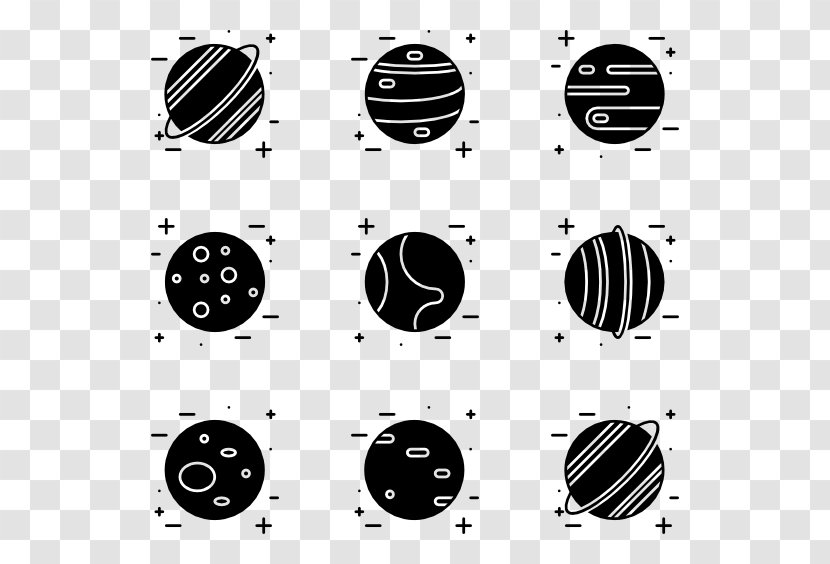 Planets Vector - Point - Monochrome Transparent PNG