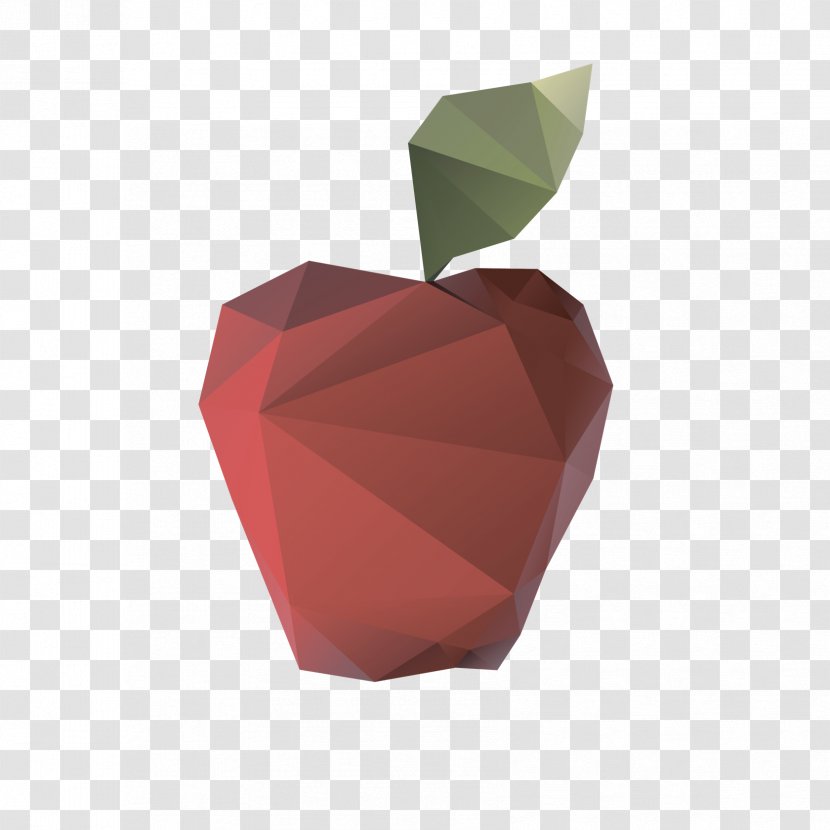 Illustration Apple Abstract Art Flat Design - Food - Antonym Element Transparent PNG