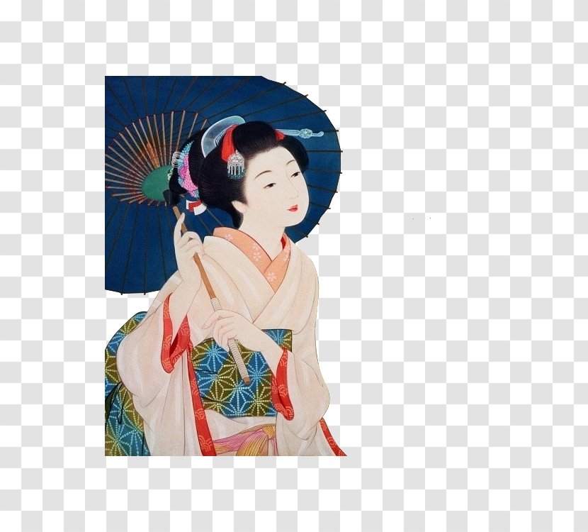 Japan Edo Period Ukiyo-e Geisha - Japan's Creative Ji Videos Transparent PNG