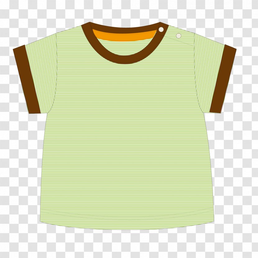 T-shirt Cartoon Clip Art - Yellow - Baby Short Sleeves Transparent PNG