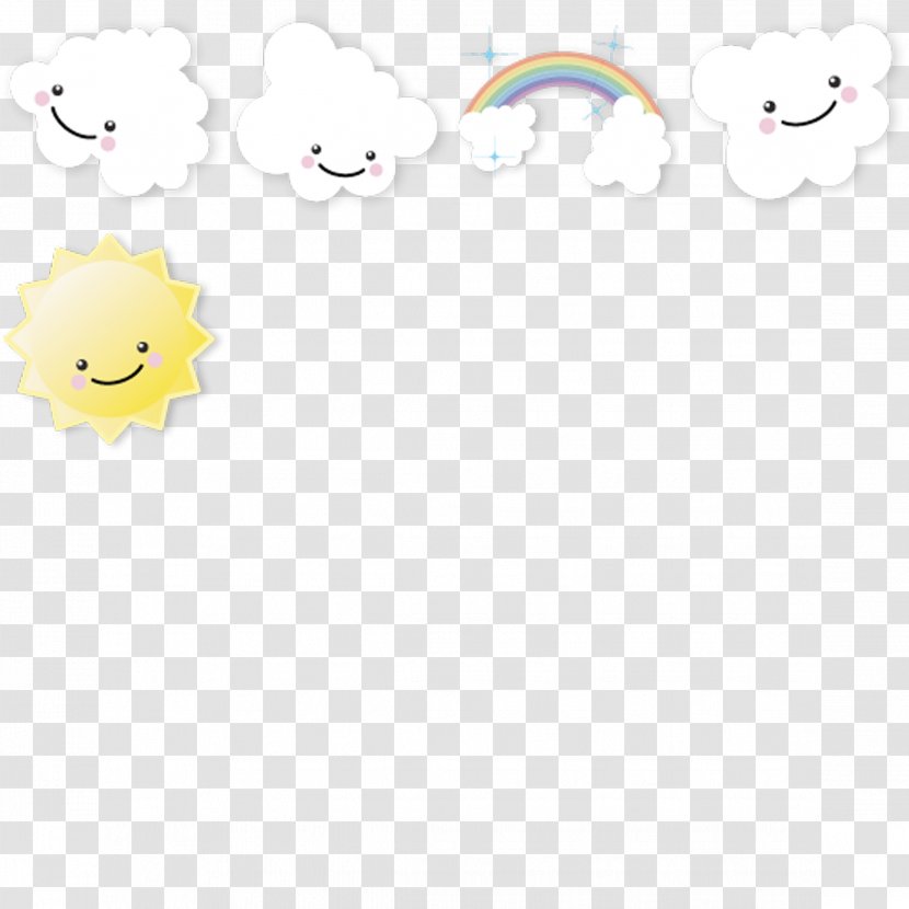 Cartoon Material Pattern - Point - Sun Cloud Smiley Icon Transparent PNG