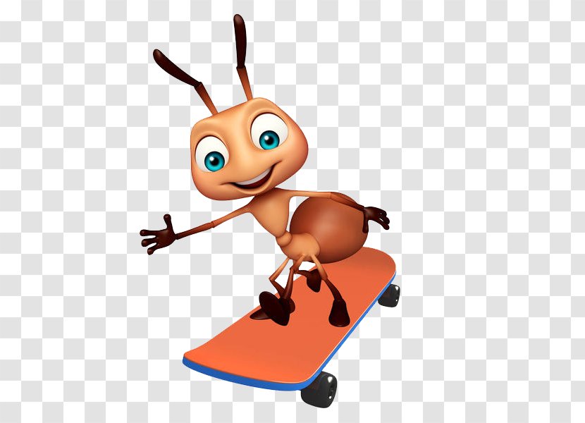 Drawing Skateboard Royalty-free Illustration - Orange - Ants On A Transparent PNG