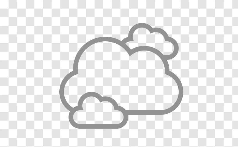 Cloud Symbol Rain Weather - Black And White Transparent PNG