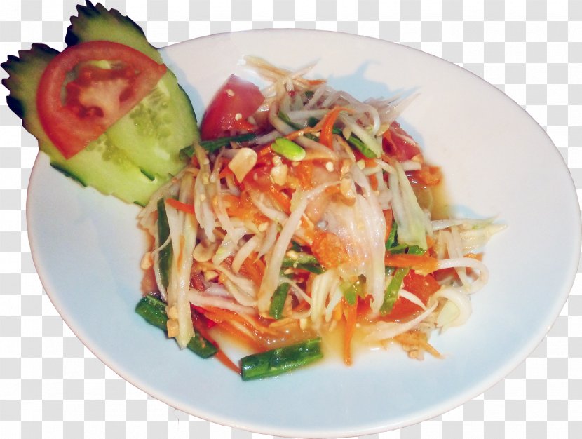 Green Papaya Salad Thai Cuisine Pad Vegetarian Korean - Papayasalat Transparent PNG