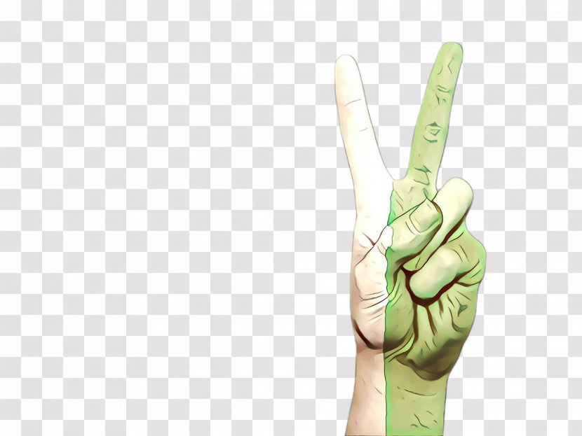 Finger Hand Glove Gesture Arm - V Sign Language Transparent PNG