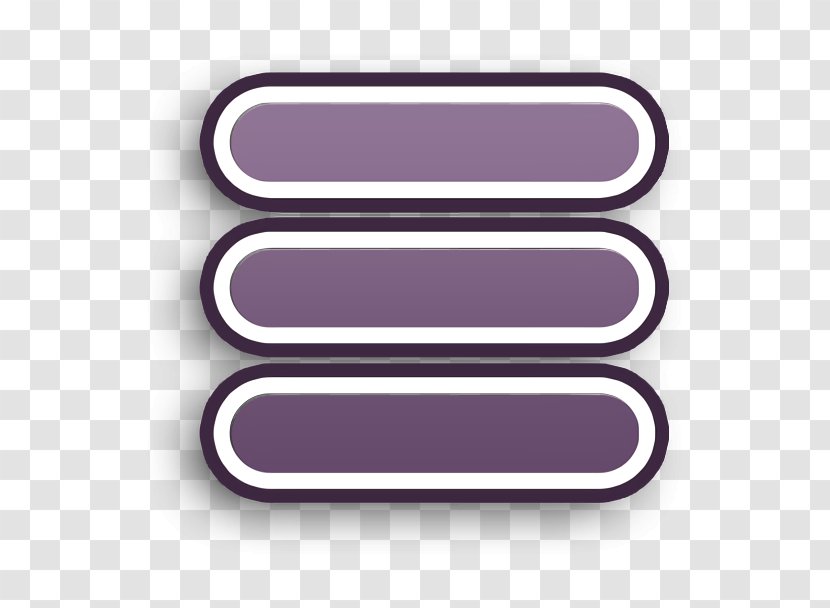 Interface And Web Icon Menu Button Of Three Horizontal Lines - Material Property - Rectangle Transparent PNG