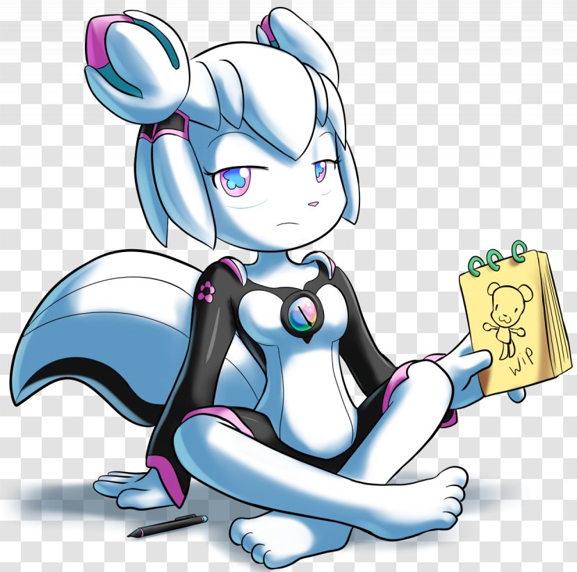 Kiki The Cyber Squirrel Krita Drawing Rabbit Mascot - Watercolor - Aries Transparent PNG