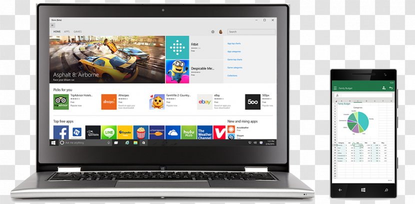 Windows 10 Laptop Microsoft Build - Personal Computer - Android L Transparent PNG