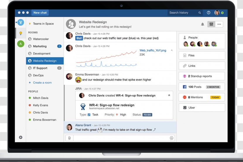 HipChat Slack Atlassian Instant Messaging Microsoft Teams - Collaboration - Media Transparent PNG