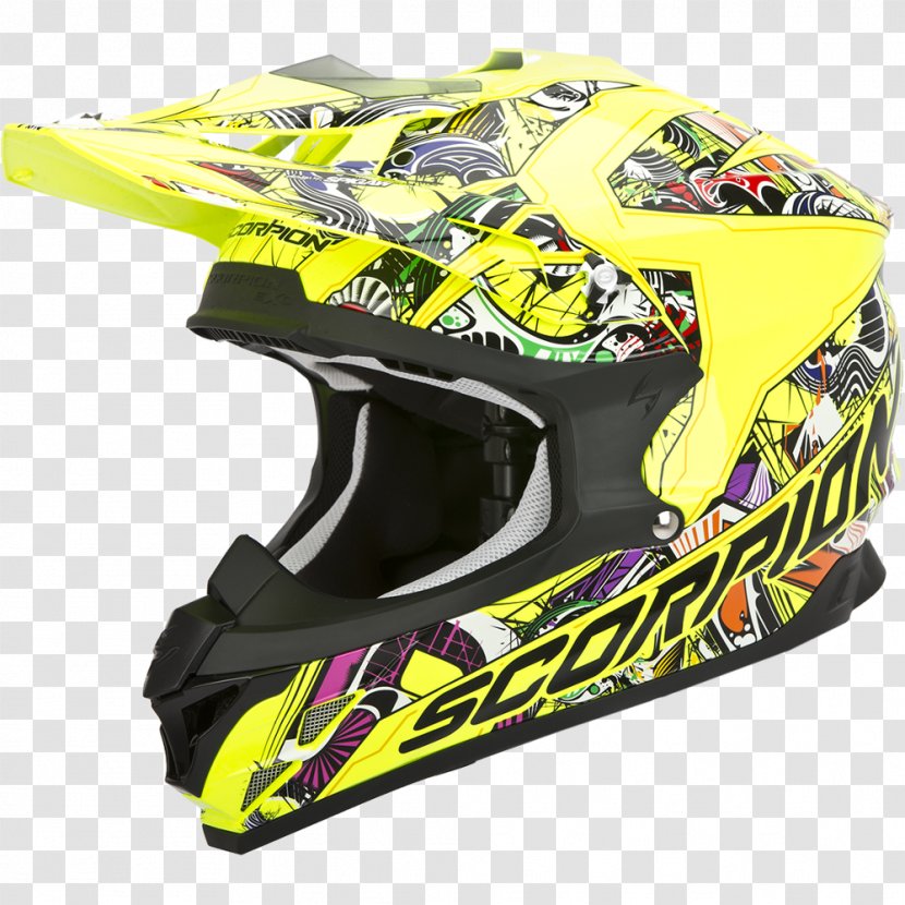Motorcycle Helmets Scorpion Off-roading - Yellow - Multi Vector Transparent PNG