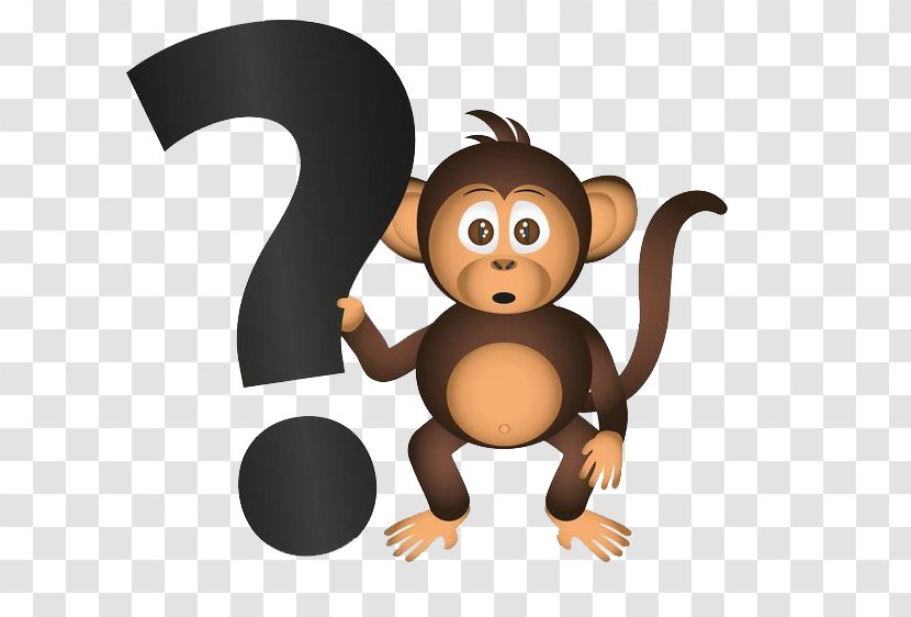 Chimpanzee Monkey Royalty-free Illustration - Human Behavior - And Question Mark Transparent PNG