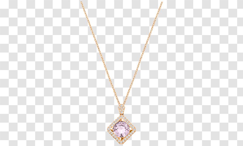 Locket Necklace Chain Jewellery Purple - Human Body - Swarovski Jewelry Transparent PNG