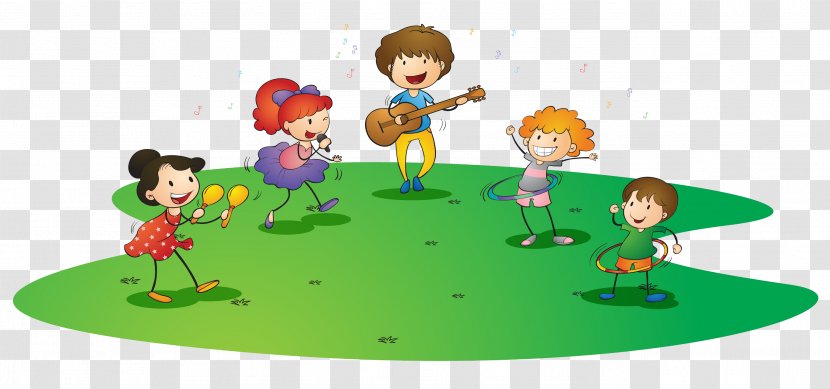 Child Royalty-free Stock Photography Illustration - Flower - A Group Of Children Singing On The Grass Transparent PNG