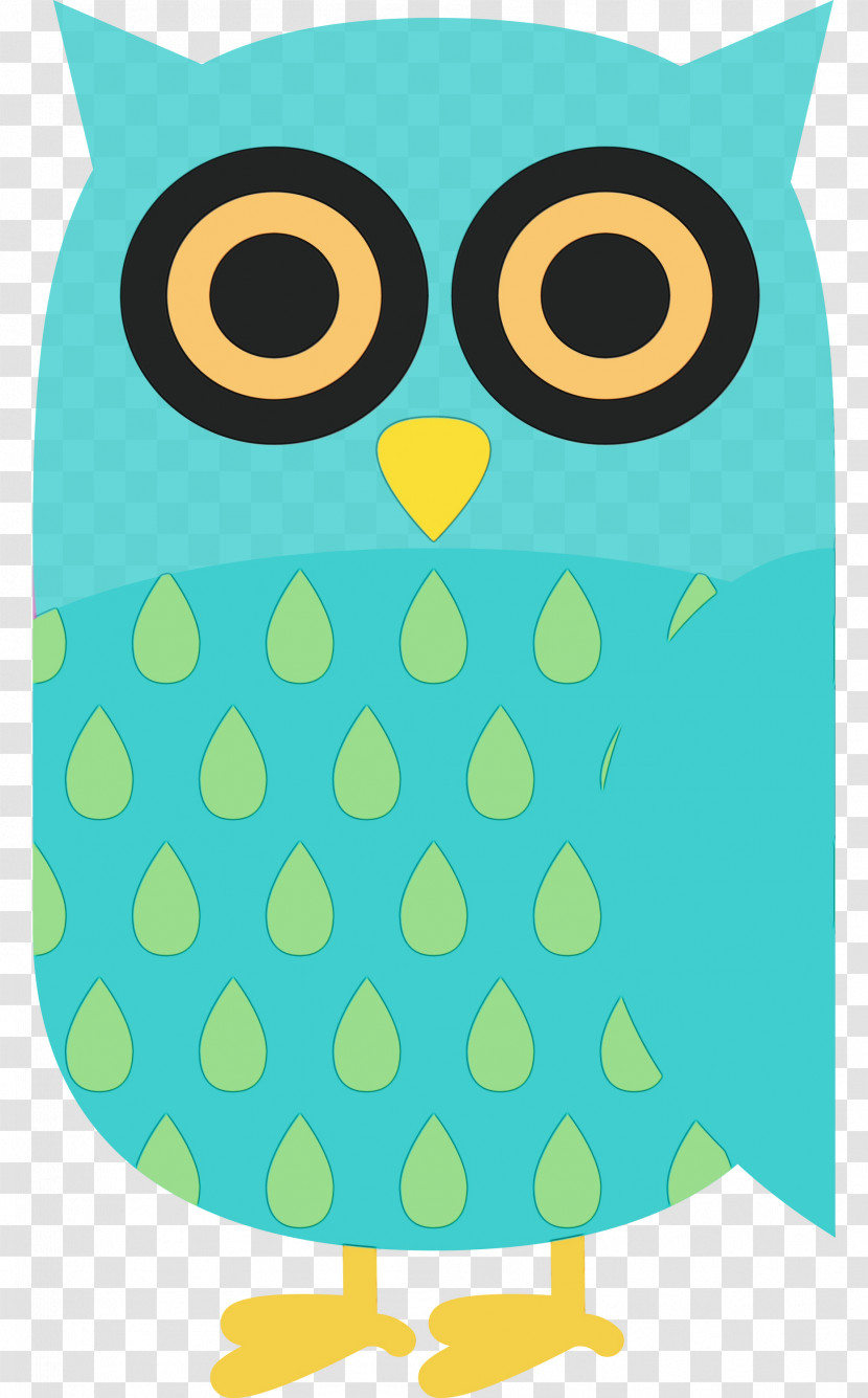 Owl M Green Pattern Beak Line Transparent PNG
