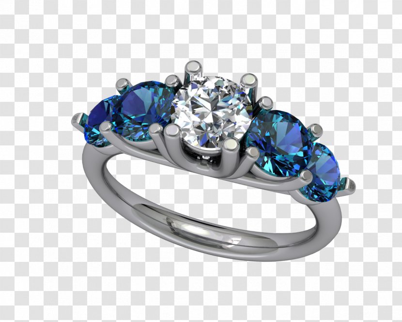 Sapphire Engagement Ring Diamond - Jewellery Transparent PNG