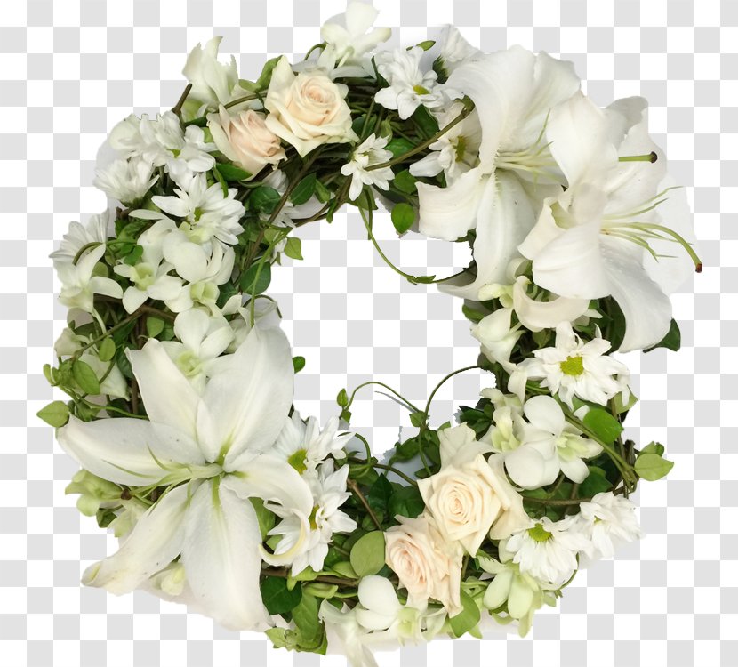 Wreath Floral Design Flower Bouquet Lily - Wedding Ceremony Supply - Summer Arrangements Transparent PNG