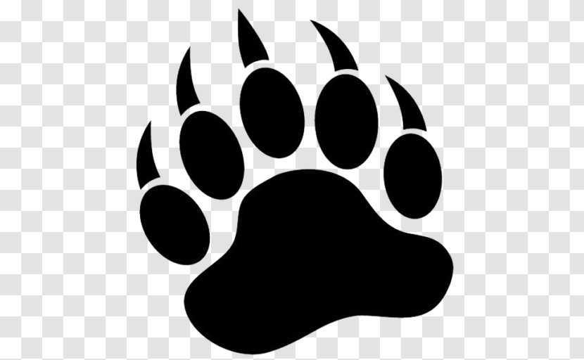 Bear Paw Vector Graphics Clip Art Image - Silhouette Transparent PNG