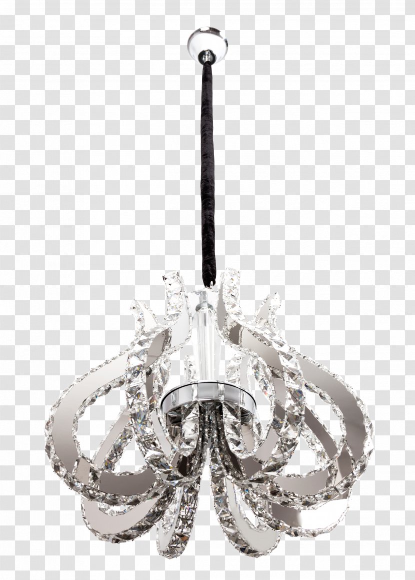 Light Fixture Body Jewellery Silver - Cristal Transparent PNG