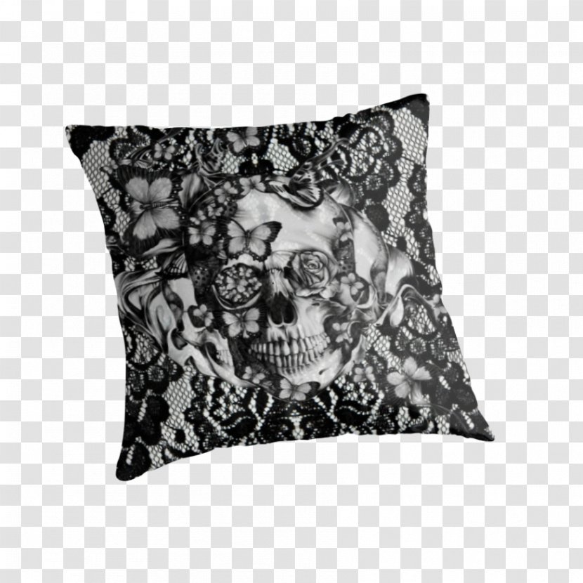 Bobbin Lace Textile Pillow Pattern - Skull Transparent PNG