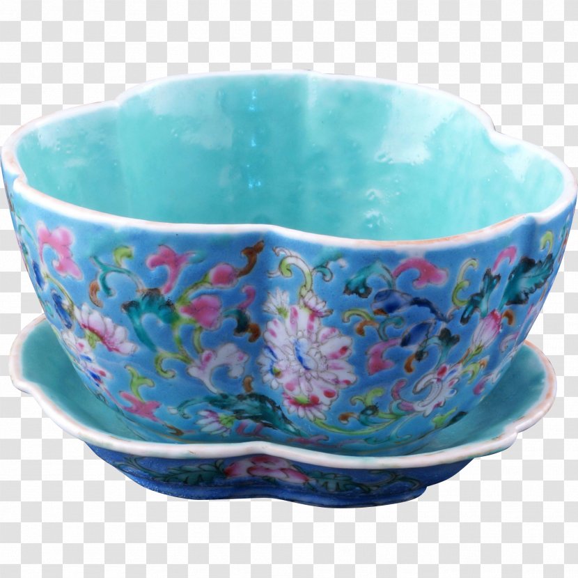 Porcelain Bowl Tableware Cup Turquoise - Ceramic Transparent PNG